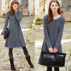 Peruvian Connection Jasmine Baby Alpaca Blend Fit & Flare Mini Sweater Dress